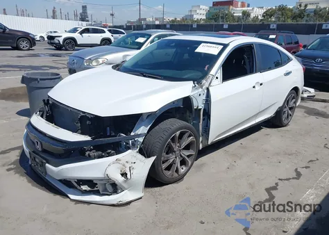 2019 Honda Civic Touring из США, поврежденный, VIN JHMFC1F90KX008282